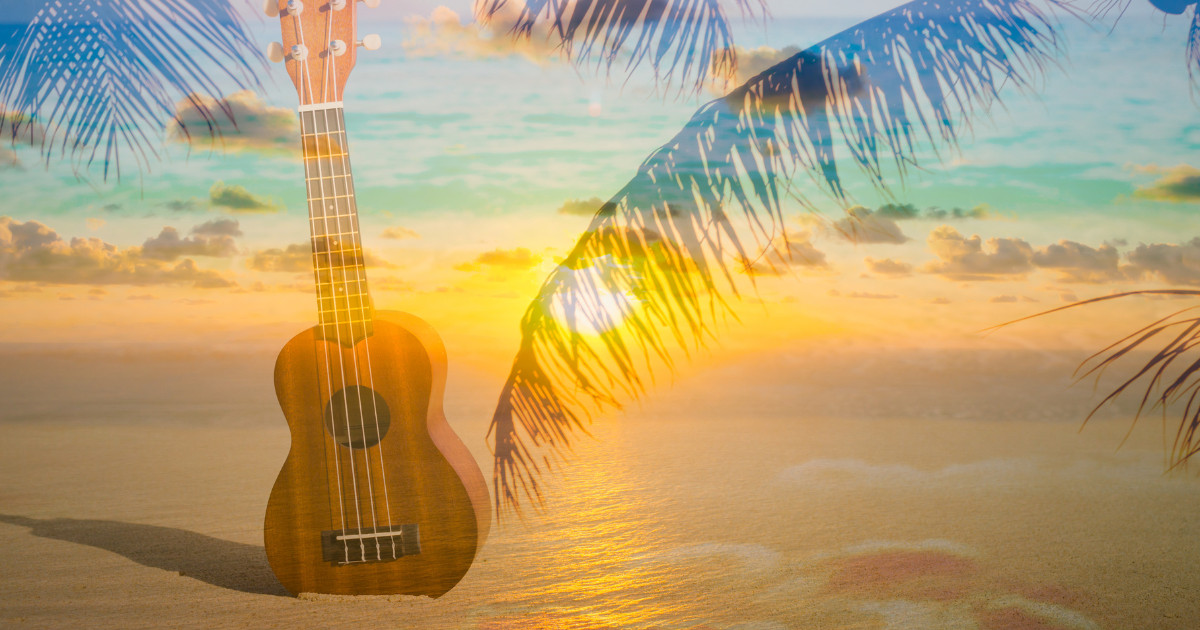 A Guitar on a Beach