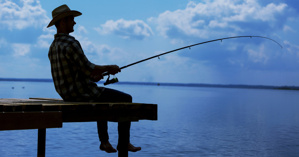 A man fishing