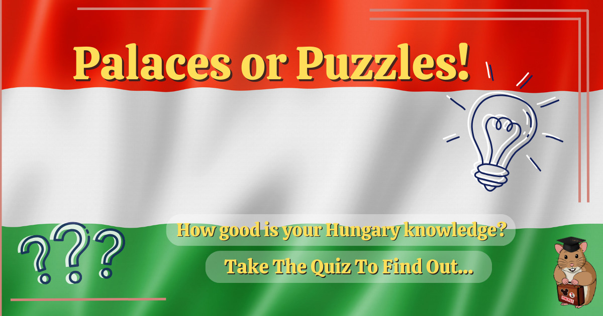 A quiz invitation with the title "Palaces or Puzzles!" and a hamster mascot(company's logo).