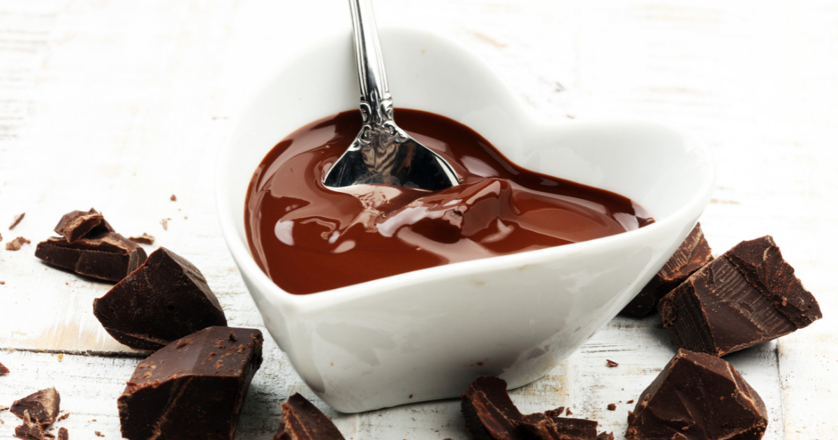 Melting Swiss chocolate