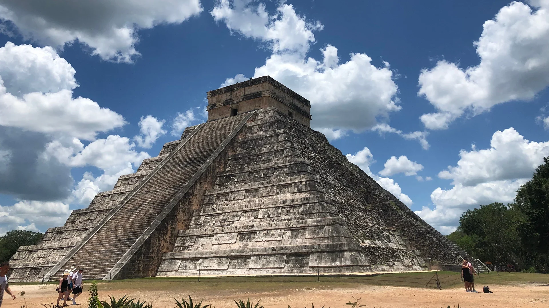 The iconic Kukulkan Pyramid, also known as El Castillo, in Chichen Itza, Mexico.