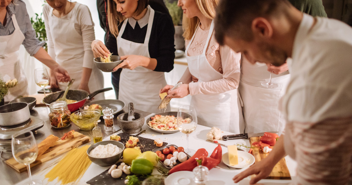 People attending a Cooking Class