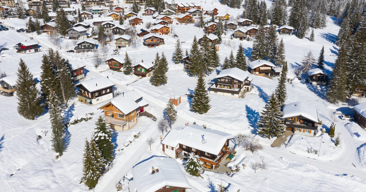 Winter in the swiss alps, Switzerland