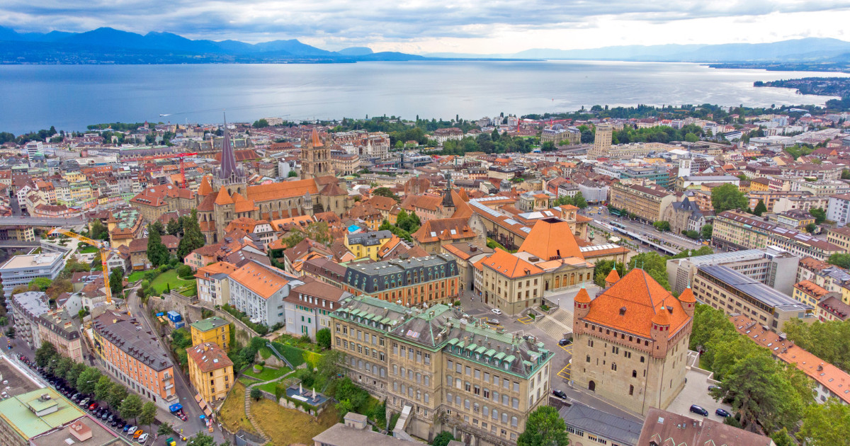 aerial view of Lausanne