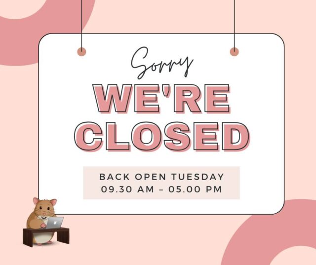 ‼️ Shop Closed Today ‼️

Our shop is closed today but don’t worry, we’ll be back open on Tuesday, ready to help you plan your next getaway! ✈️

Thanks for your patience and have a great weekend!

— Team Hamster 🐹💛